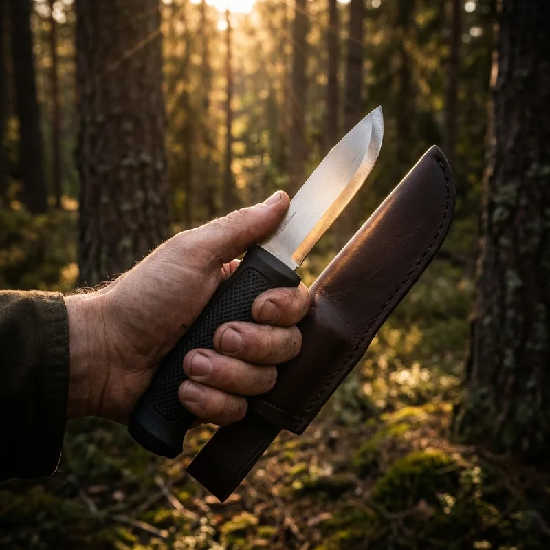 Mora Garberg — Carbon Steel Full-Tang Survival Knife Leather Sheath - 5