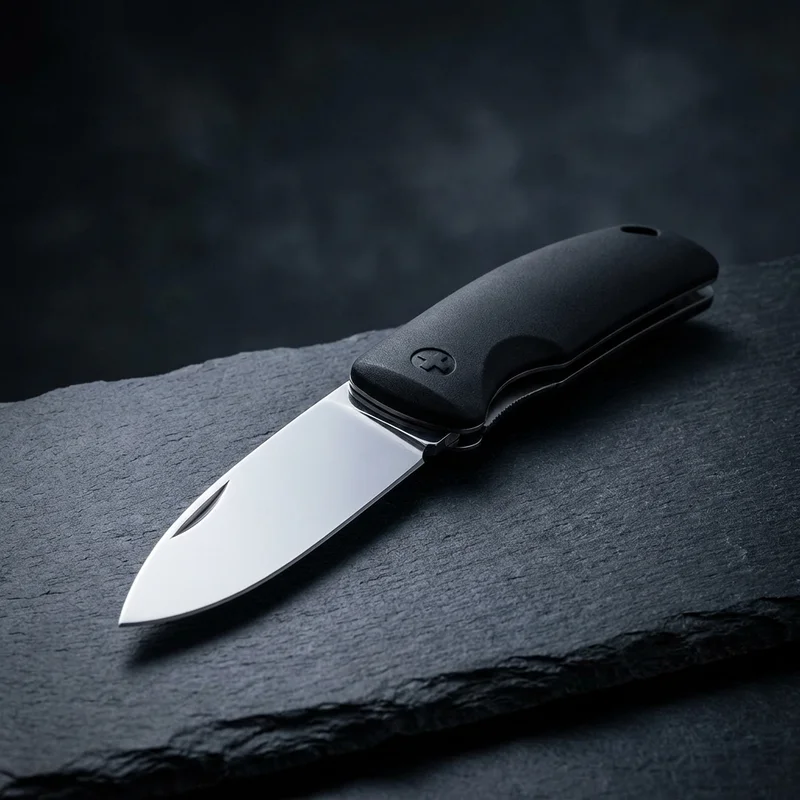 Swiza D01 AllBlack — Swiss Pocket Knife 6-Function Stealth Handle - 1