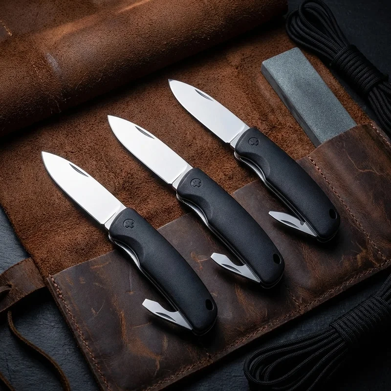 Swiza D01 AllBlack — Swiss Pocket Knife 6-Function Stealth Handle - 6