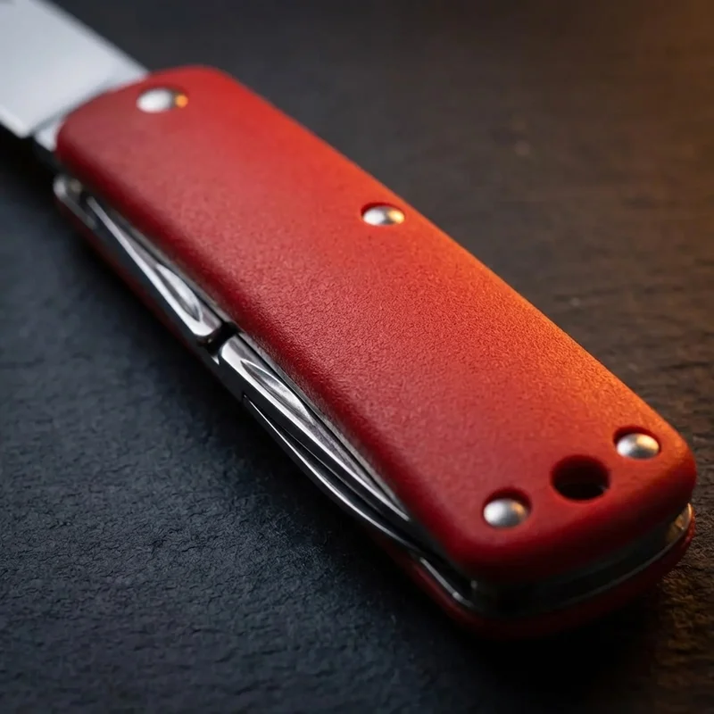 Swiza D03 — Swiss Pocket Knife 11-Function Red Soft-Touch Handle - 3
