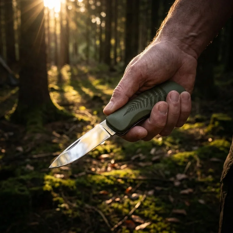 Swiza D04 — Swiss Pocket Knife 11-Function Olive Fern Edition Handle - 5