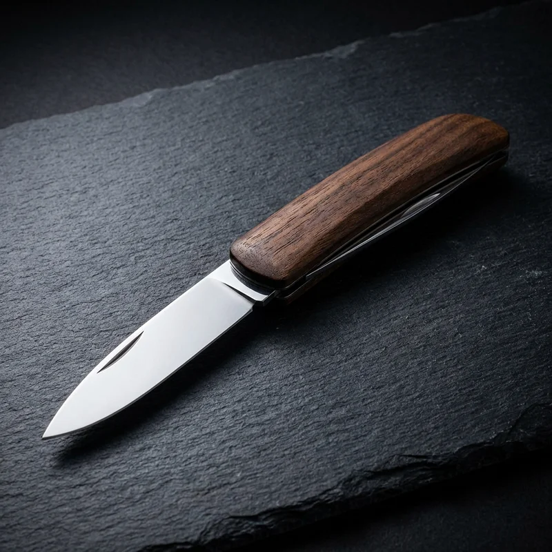 Swiza D05 — Swiss Pocket Knife 12-Function Walnut Wood Handle - 1