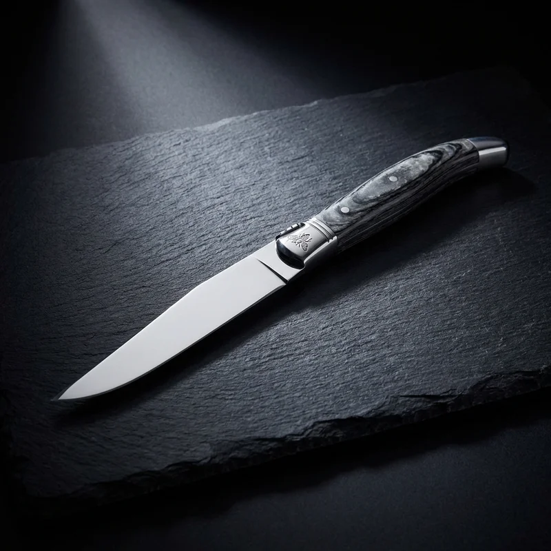 Jean Dubost — Laguiole Table Knife Stainless Steel Mineral Handle - 1