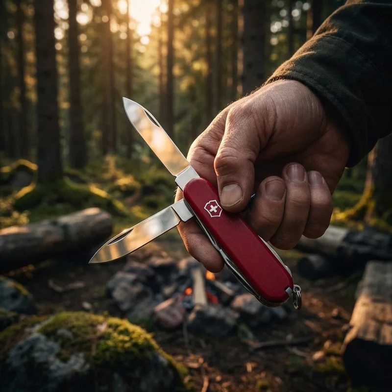 Victorinox Compact — Swiss Army Knife 15-Function EDC Red Handle - 5
