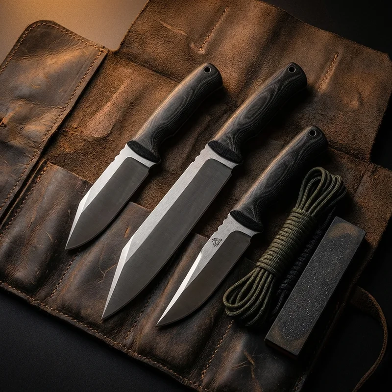 TOPS — Viking Tactics Seax 1095 Carbon Steel Black Micarta Handle - 6